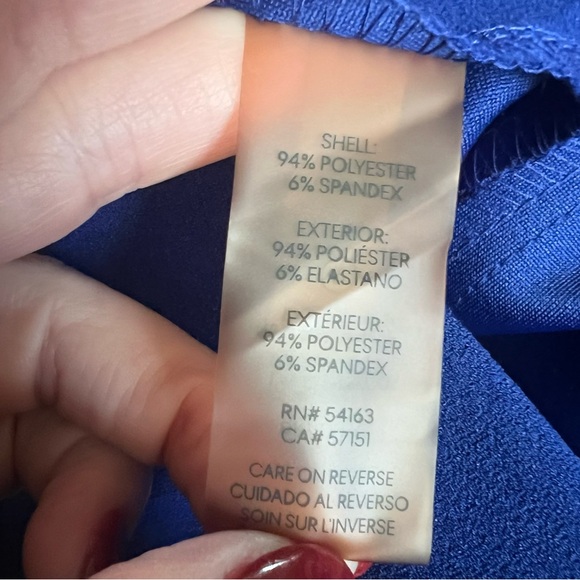 Calvin Klein Crew Neck Short Tulip Sleeve Sheath Stretch Dress - Picture 3 of 4